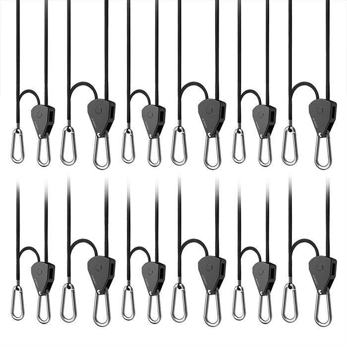 AC Infinity Heavy-Duty Adjustable Rope Clip Hanger, 6 Pairs