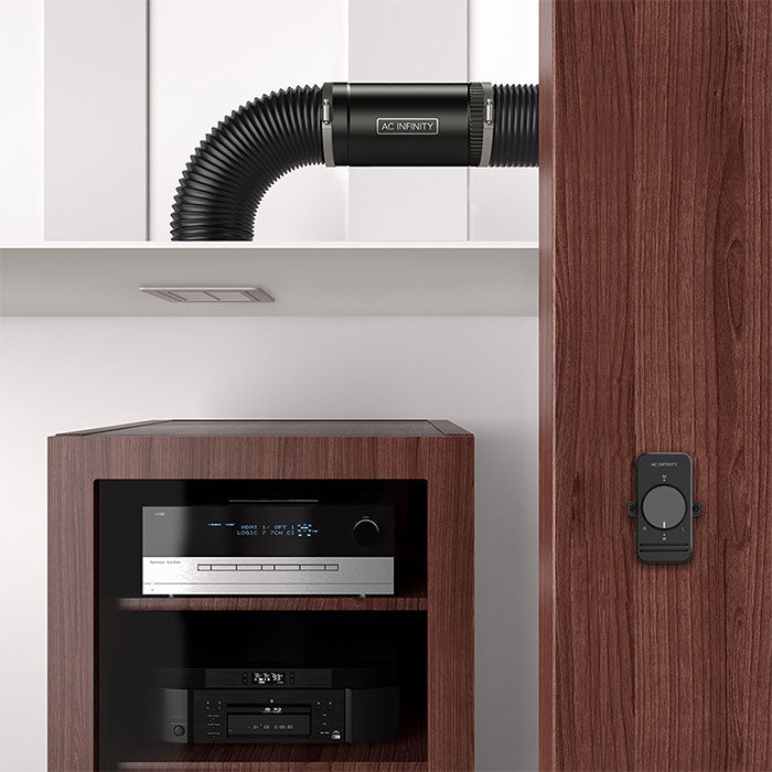 AC Infinity Raxial S6 Inline Booster Duct Fan with Speed Controller, 6"