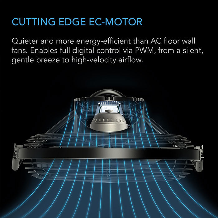 AC Infinity CLOUDLIFT S14 Floor/Wall Fan with Wireless Controller, 14"