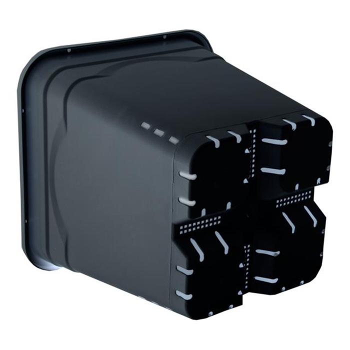 Active Aqua Square Black Pot