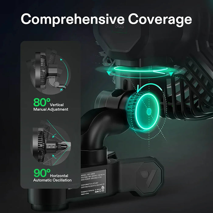 Vivosun AeroWave E6 Oscillating Grow Tent Clip Fan