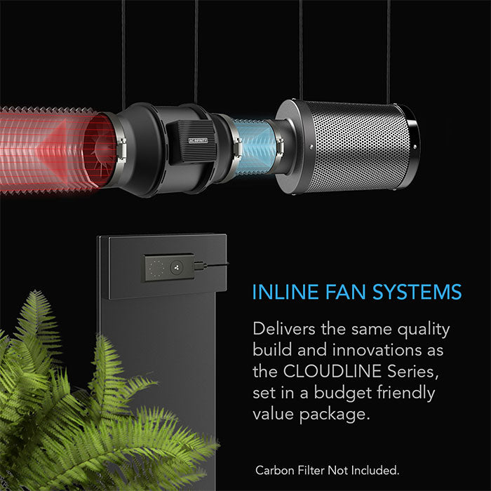 AC Infinity 8" Cloudline A8 Quiet Inline Fan with Speed Controller, 724 CFM