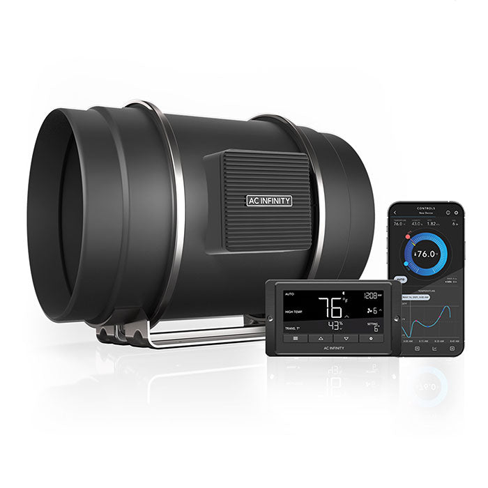 AC Infinity 8" Cloudline PRO T8 Inline Fan with Temperature & Humidity Controller, 807 CFM