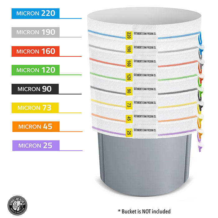 Gutenbergs Dank Pressing Co. All Mesh Bubble Bags, 5 Gallon 8 Bag Set