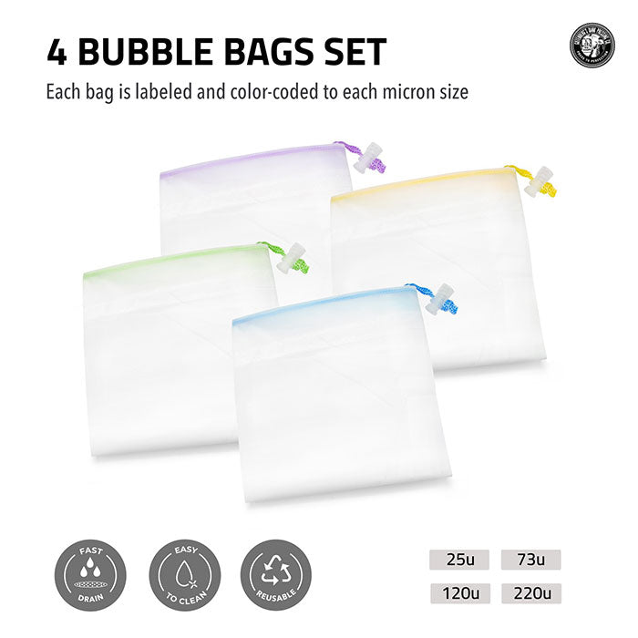Gutenbergs Dank Pressing Co. All Mesh Bubble Bags, 32 Gallon 4 Bag Set
