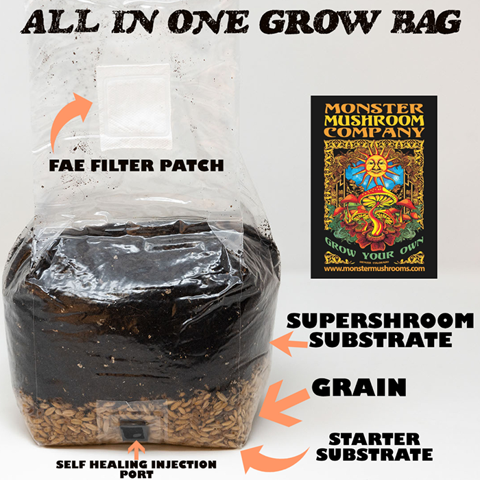 Monster Mushroom All-In-One Grow Bag 3 lb