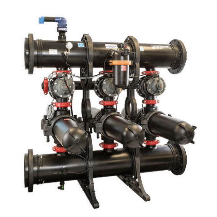 Netafim Apollo Disc-Kleen Filter Battery, Twin, 4 Filters - 120 Mesh DC Solenoid (26ASK4PB4120DC)