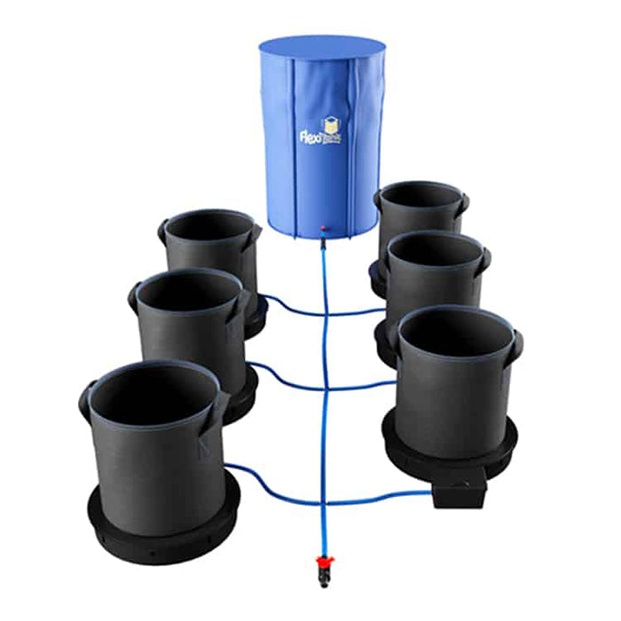 AutoPot 6 Pot XXL Watering System with 9 Gallon Fabric Pots, 25 Gallon FlexiTank