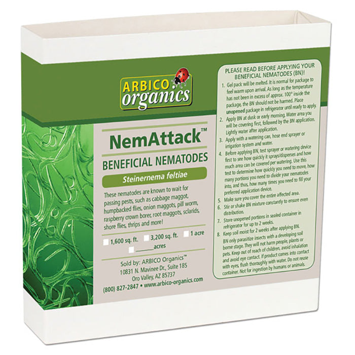 ARBICO Organics NemAttack Steinernema Feltiae (Sf) Beneficial Nematodes, Pack of 10 Million