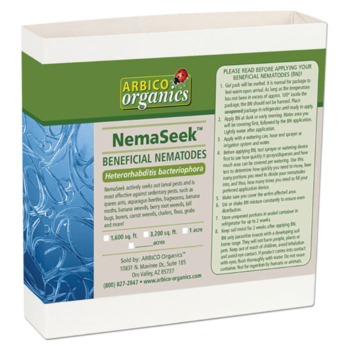 ARBICO Organics NemaSeek Heterorhabditis Bacteriophora (Hb) Beneficial Nematodes, Pack of 10 Million