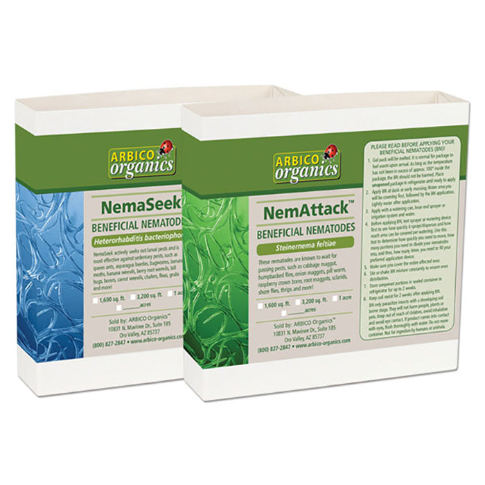 ARBICO Organics NemAttack & NemaSeek Sf/Hb Beneficial Nematodes