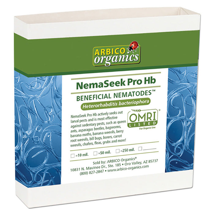 ARBICO Organics NemaSeek Pro Heterorhabditis Bacteriaphora (Hb) Beneficial Nematodes, Pack of 10 Million