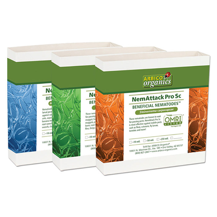 ARBICO Organics Triple Threat Pro Sf, Sc, & Hb Beneficial Nematodes, Pack of 30 Million (3 x 10 Million)