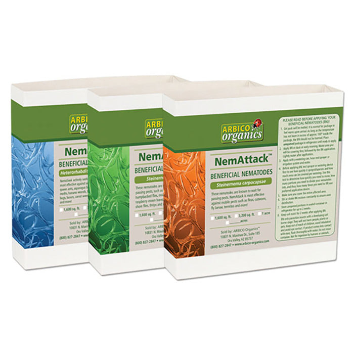 ARBICO Organics Triple Threat Sf, Sc, & Hb Beneficial Nematodes, Pack of 1.5 Billion (3 x 500 Million)