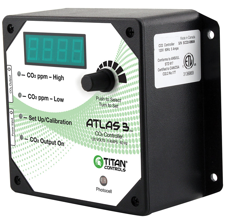 Titan Controls Atlas 3: Day/Night CO2 Monitor/Controller