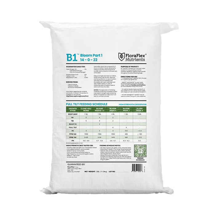 FloraFlex Nutrients B1 Bloom Part 1, 25 lbs.