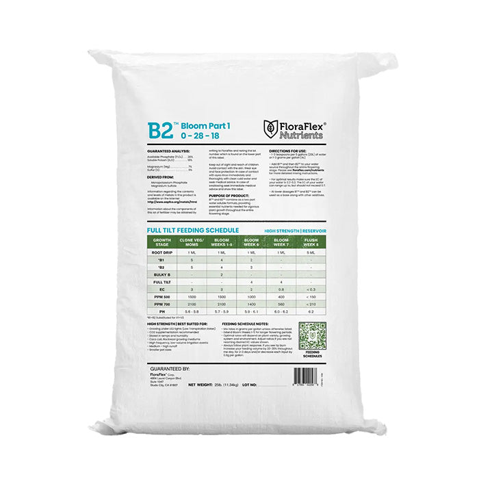 FloraFlex Nutrients B2 Bloom Part 2, 25 lbs.