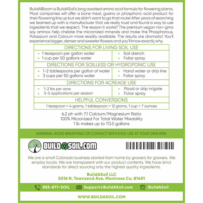 BuildASoil BuildABloom Bloom Booster, 1 lb.