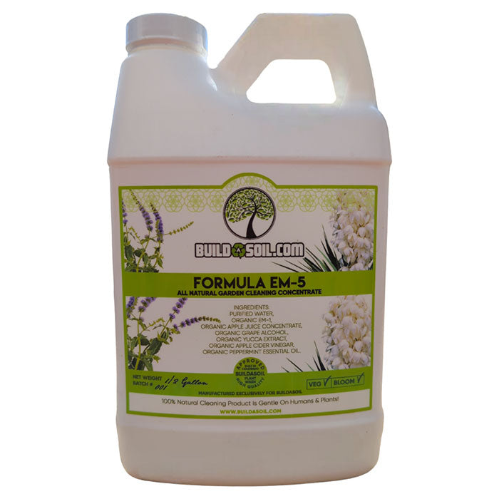 BuildASoil EM-5 All Natural Garden Cleaning Concentrate, 64 oz.