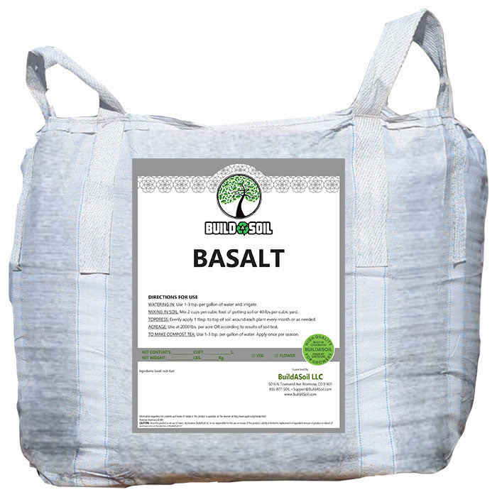 BuildASoil Basalt Rock Dust, 1 Ton Tote