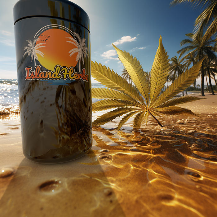 Island Herbz 1 oz. Premium Bio-Photonic Purple UV Glass Storage Jar