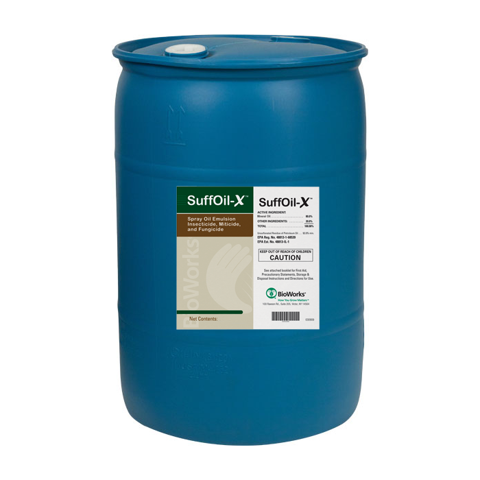 BioWorks SuffOil-X Organic Insecticide, Miticide, & Fungicide, 30 Gallons