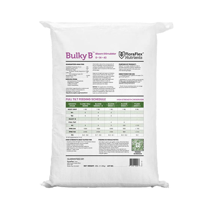FloraFlex Nutrients Bulky B Bloom Stimulator, 25 lbs.