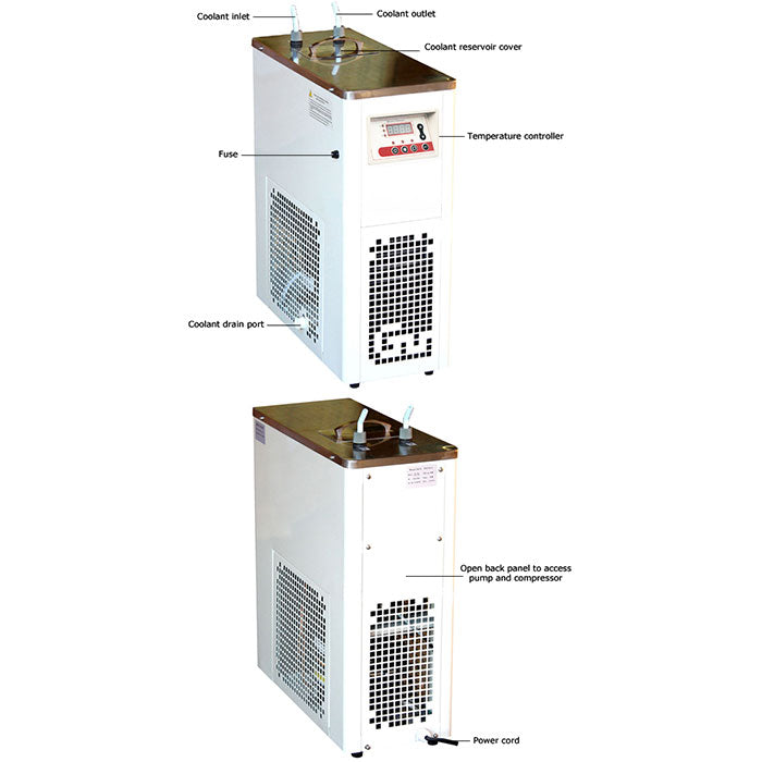 Across International -15C Compact 3L Recirculating Laboratory Chiller with Centrifugal Pump - UL/CSA Certified, 110 Volt