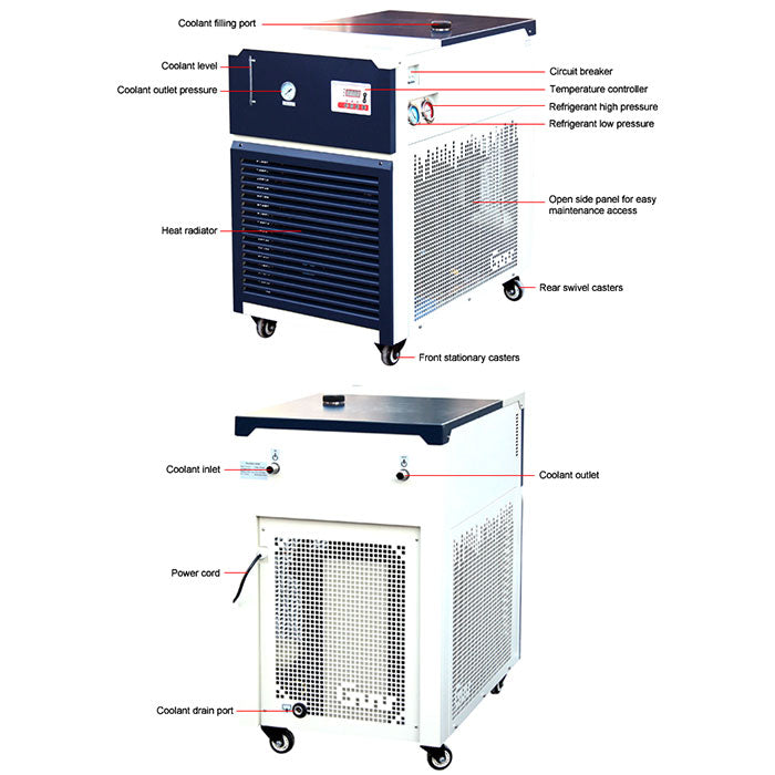 Across International -30C 40L Recirculating Laboratory Chiller with 30L/Min Centrifugal Pump, 220 Volt