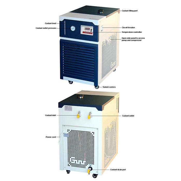 Across International -30C 10L Recirculating Laboratory Chiller with 20L/Min Centrifugal Pump - UL/CSA Certified, 220 Volt
