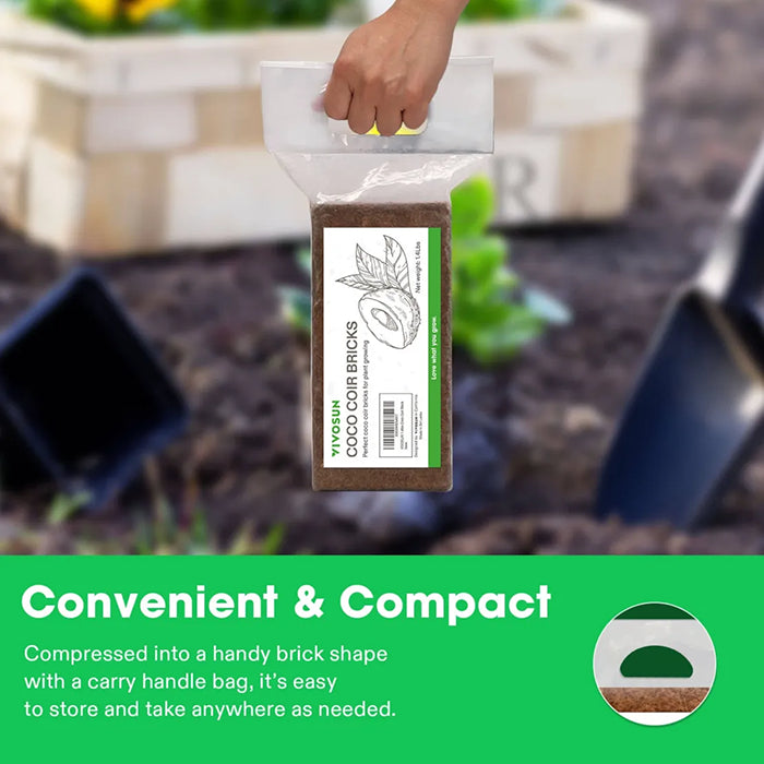 Vivosun Compressed Coco Coir Brick, Pack of 3