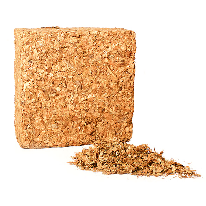 RIOCOCO Natural PCM Compressed Coco Coir Block, 10 lb. - Individually Wrapped