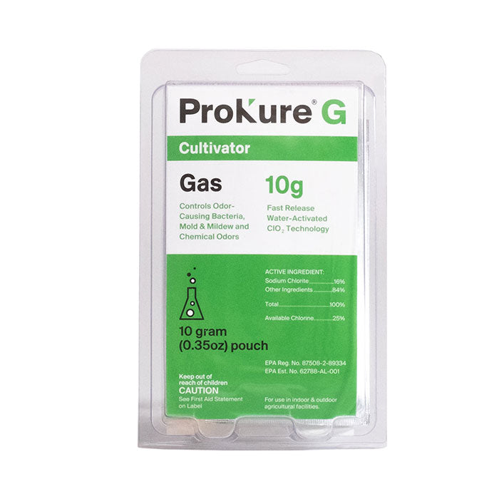 Prokure G - 10 Gram Chlorine Dioxide Fast Release Gas, 1000 cu. Ft., Case of 12 Packets