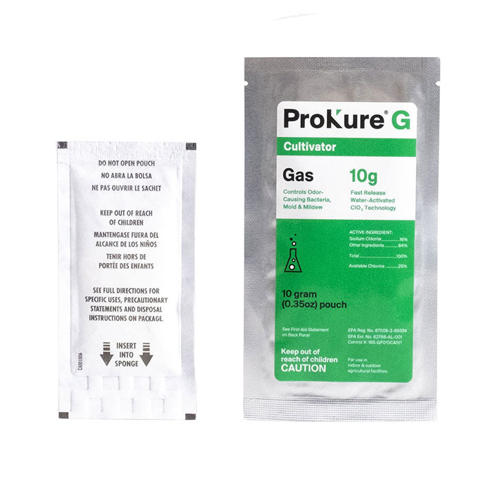 Prokure G - 10 Gram Chlorine Dioxide Fast Release Gas, 1000 cu. Ft., Case of 12 Packets