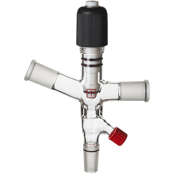 Across International 24/40 Single Cow Adapter w/ PTFE Valve & Viton Gaskets