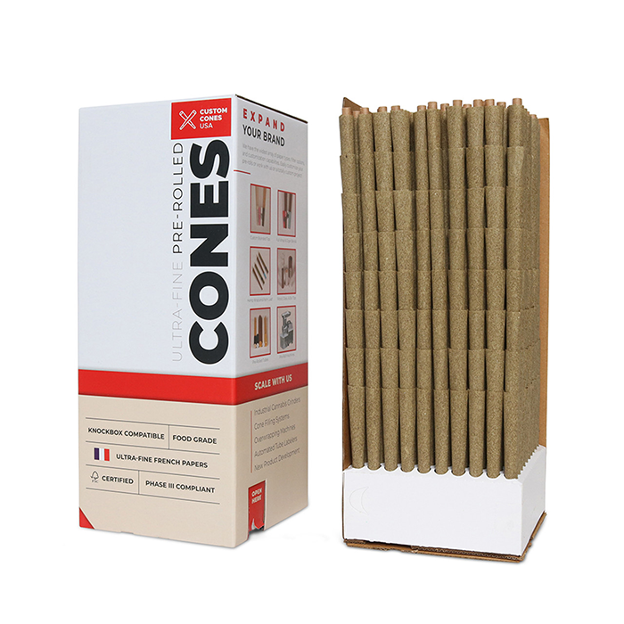 Custom Cones USA 109mm Botanical Blunt Cones, 1-Gram, Sage - Pack of 800