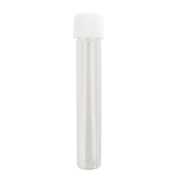 Custom Cones USA Glass Pre-Roll Tubes with Child-Resistant White Smooth Cap, 115mm - Pack of 400