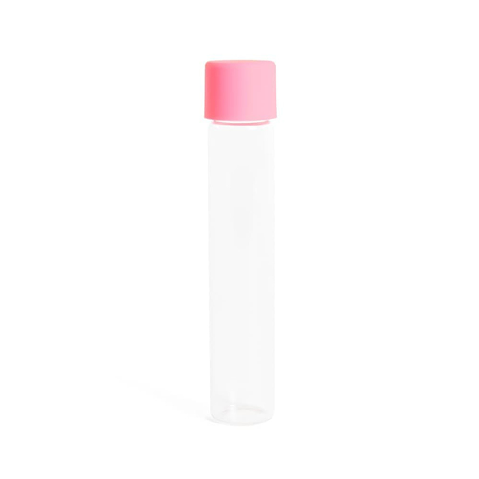 Custom Cones USA Glass Pre-Roll Tubes with Child-Resistant Pink Smooth Cap, 115mm - Pack of 400