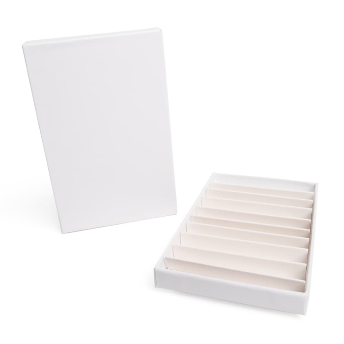 Custom Cones USA Child-Resistant Push Packs, Unbranded White, Dividers for 10 70mm Pre-Rolls - Pack of 200