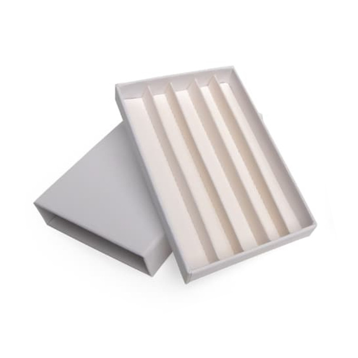 Custom Cones USA Child-Resistant Push Packs, Unbranded White, Dividers for 5 109mm Pre-Rolls - Pack of 200