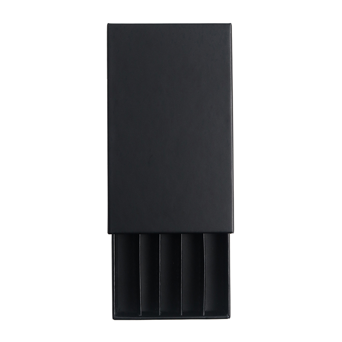 Custom Cones USA Child-Resistant Push Packs, Unbranded Black, Dividers for 5 98mm Pre-Rolls - Pack of 200