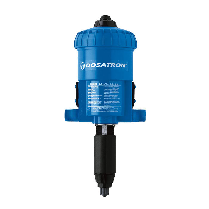 Dosatron Water Powered Doser, 11 GPM 1:500 to 1:50, Viton Seals & Bypass - 3/4 Inch (D25RE2VFBPHY)