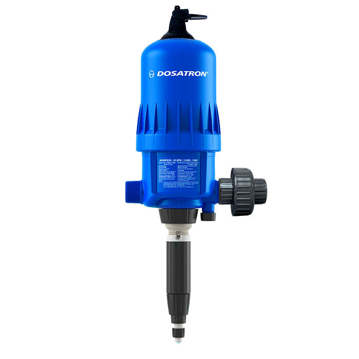 Dosatron Water Powered Doser, 40 GPM 1:3000 to 1:500, Kalrez Seals & Bypass - 1.5 Inch (D40MZ3000BPVFKII)