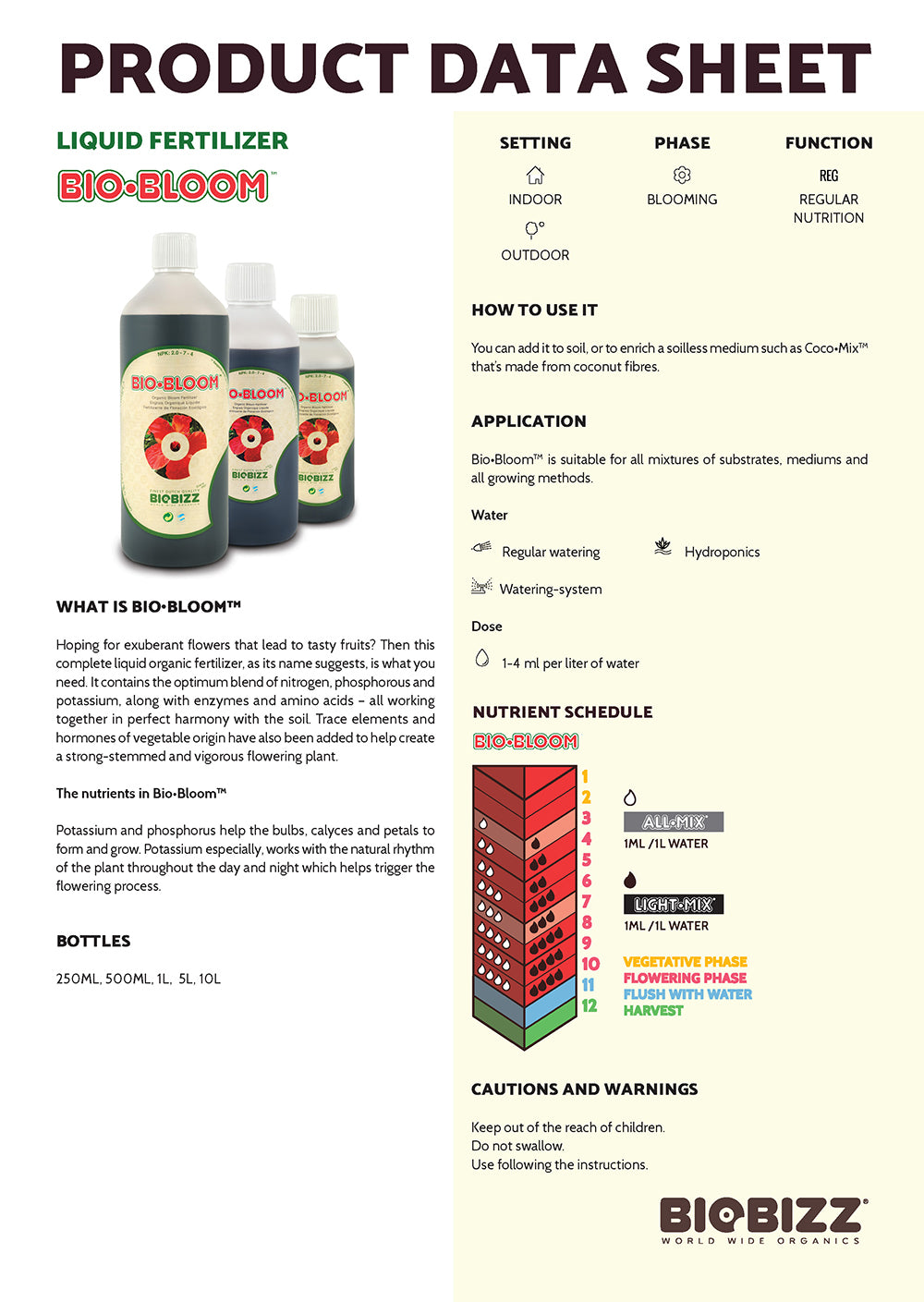 BioBizz Bio-Bloom, 20 Liter