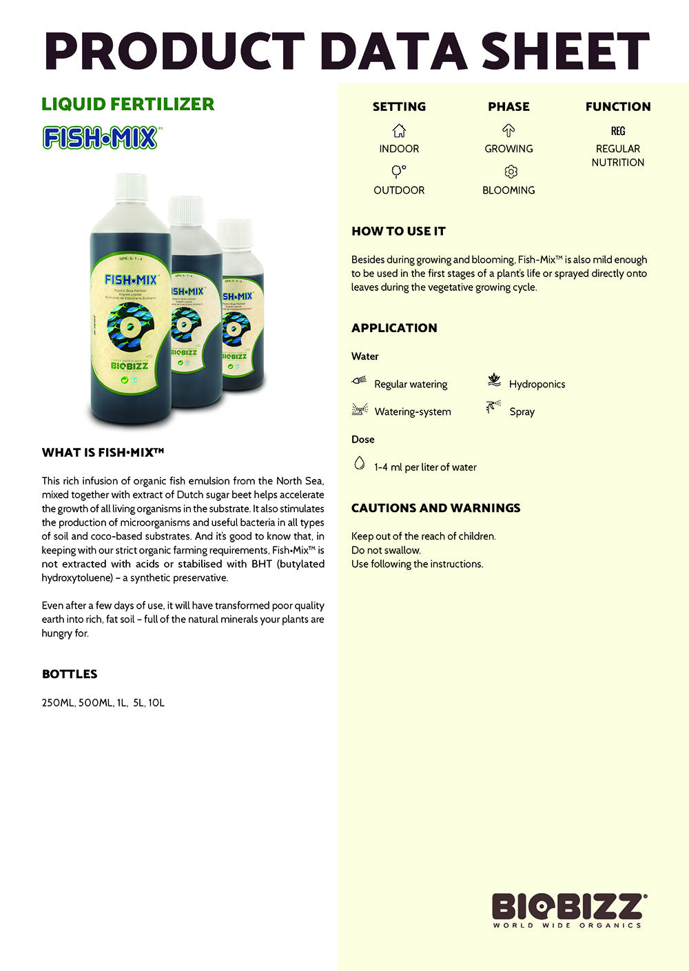 BioBizz Fish-Mix, 20 Liter