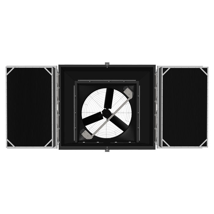 J&D Manufacturing Light Trap System, 55" - 28709 CFM (Permanent Magnet Drive, 208-240 Volt, 2.2kW, Single Phase, With Cone, Slant, Poly Shutter, 3 Blade Nylon Prop)