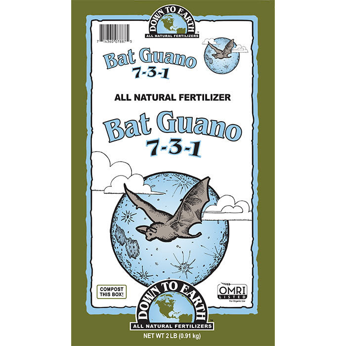 Down To Earth Bat Guano 7-3-1, 2 lb.