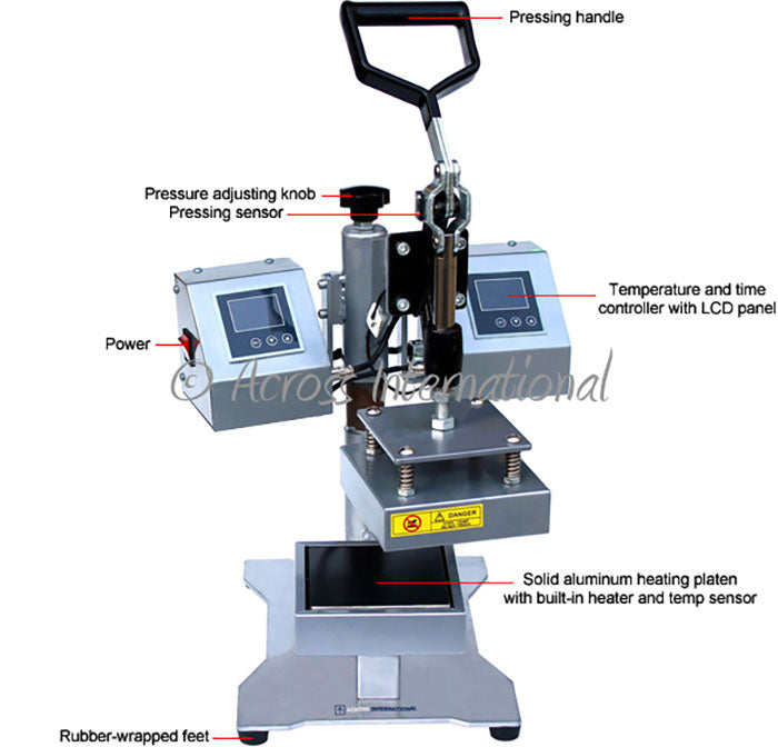 Across International 3x2" Swing-Away Rosin Press with Dual Heating Platens, 220 Volt