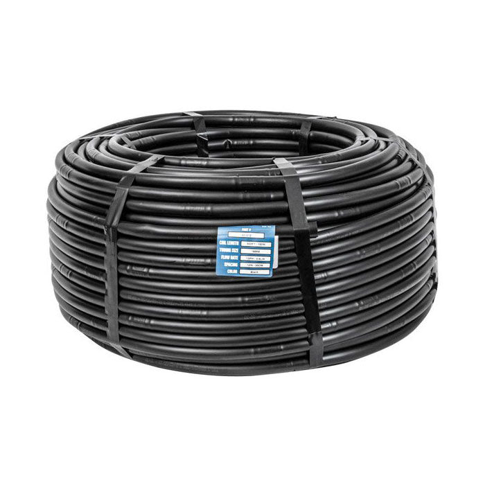 DIG Excel Series 16 mm Pressure Compensating Dripline, 12 Inch Emitter Spacing, 0.58 GPH, Black - 1000 Feet