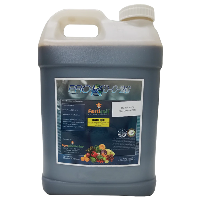 Ferticell Organic Pro K 0-0-20, 2.5 Gallon